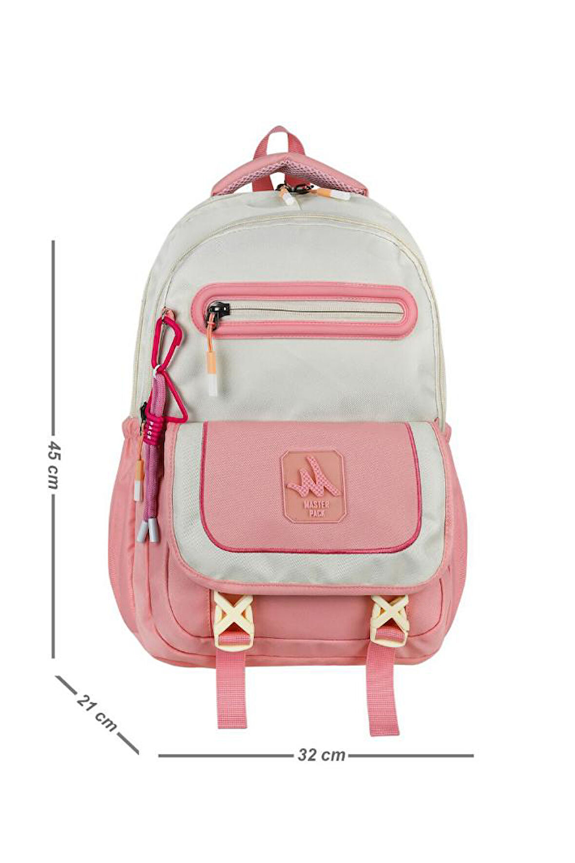 Unisex Lise Sırt Çantası Ortaokul Sırt Çantası 45*32 Cm Anahtarlık Hediyeli 