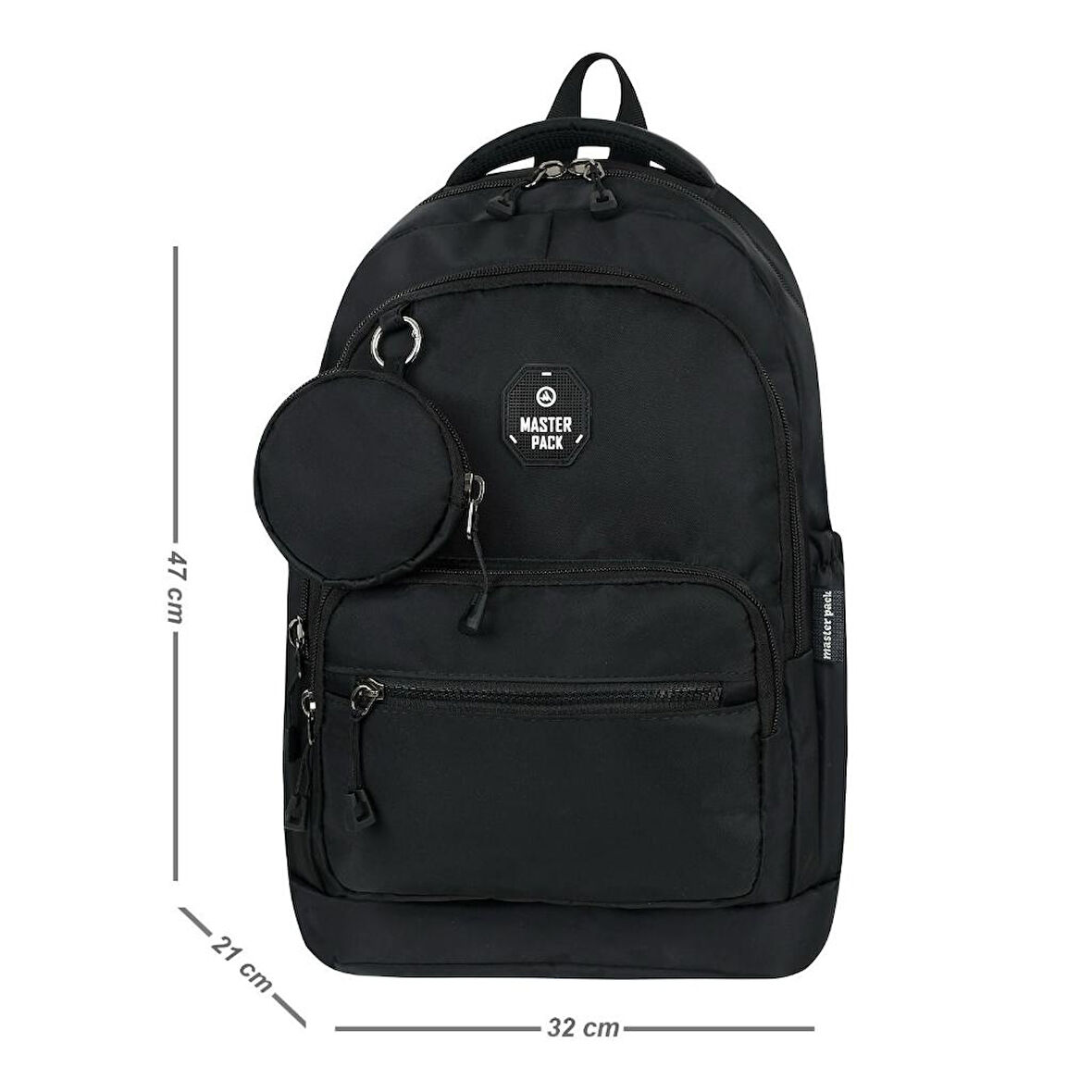 Unisex Lise Sırt Çantası Ortaokul Sırt Çantası 47*32 Cm Cüzdan-Anahtarlık Hediyeli 