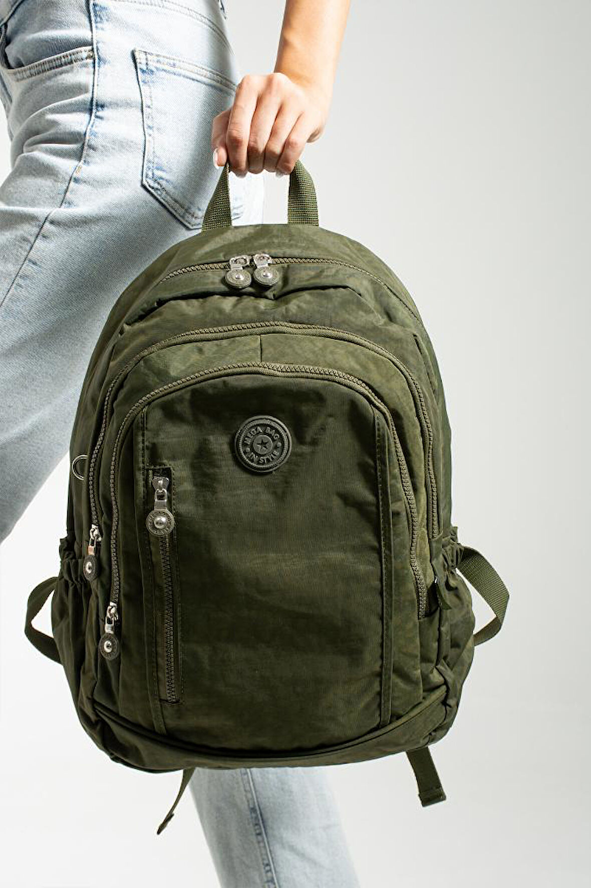 Unisex Okul Çantası Klinkır Kumaş Günlük Sırt Çantası 40*30 Cm Çok Cepli Hafif Yağmur Geçirmez 