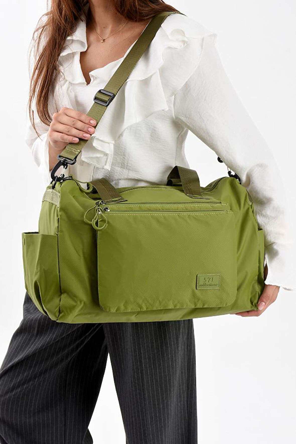 Unisex Kabin Boy Çapraz Askılı Omuz Çantası Seyehat Spor Çantası Hafif Paraşüt Kumaş 43*35 Cm