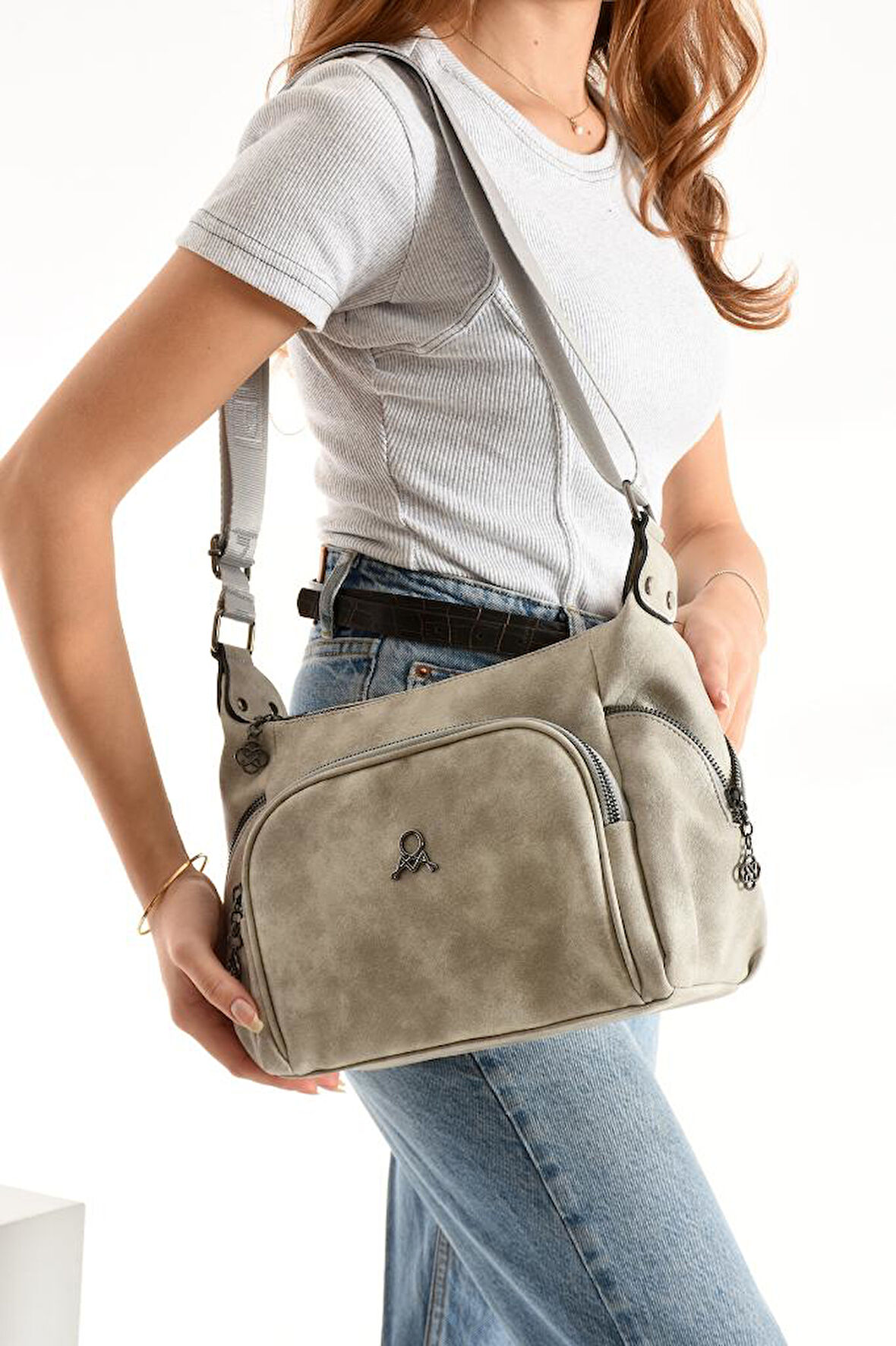 Kadın Postacı Çanta Çapraz Askılı Suni Deri Omuz Çantası 32*22 Cm Mega Günlük Omuz Çantası 