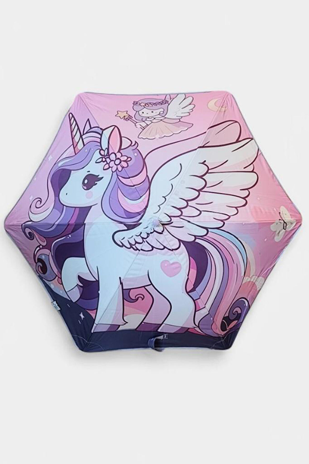 Kız Çocuk Baston Şemsiye Reflektörlü Karakter Desenli Boyu 70 Cm Çapı 80 Cm 6 Telli İsim Etiketli