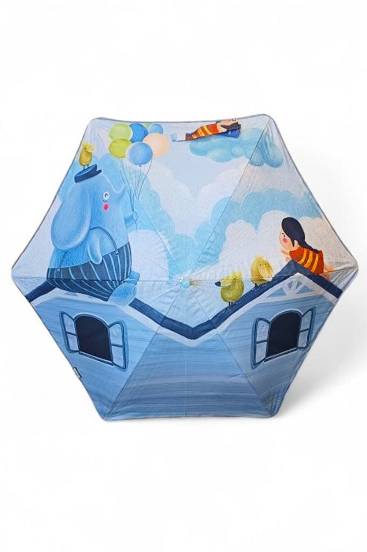 Kız Çocuk Baston Şemsiye Reflektörlü Karakter Desenli Boyu 70 Cm Çapı 80 Cm 6 Telli İsim Etiketli