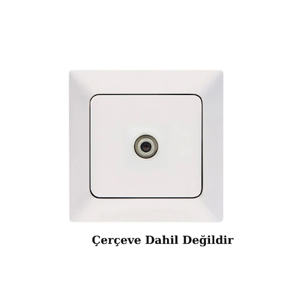 NE-AD Aras Tekli Uydu Sat Priz Geçişli - Sonlu -Beyaz