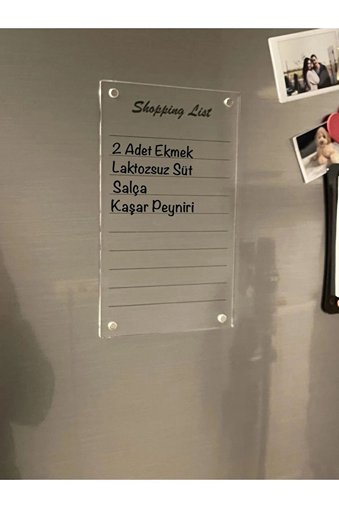 Mıknatıslı Alışveriş Eksik Listesi (SHOPPİNG LİST) (ŞEFFAF - SİYAH)