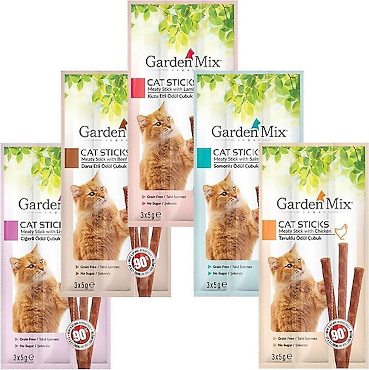 Garden Mix Kedi Ödül Sticks Set