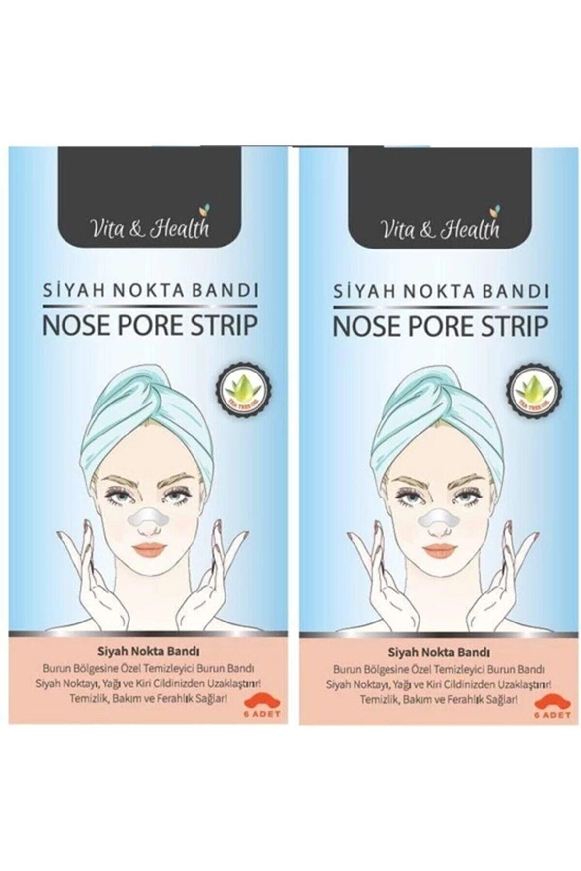 Siyah Nokta Bandı Nose Pore Strip 2 Paket Vita Helth