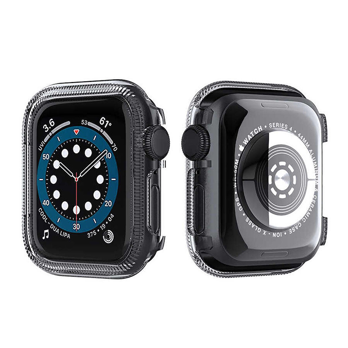 Apple Watch Uyumlu 5 (40mm) için Kasa Ekran Koruyucu Siyah gard-03 