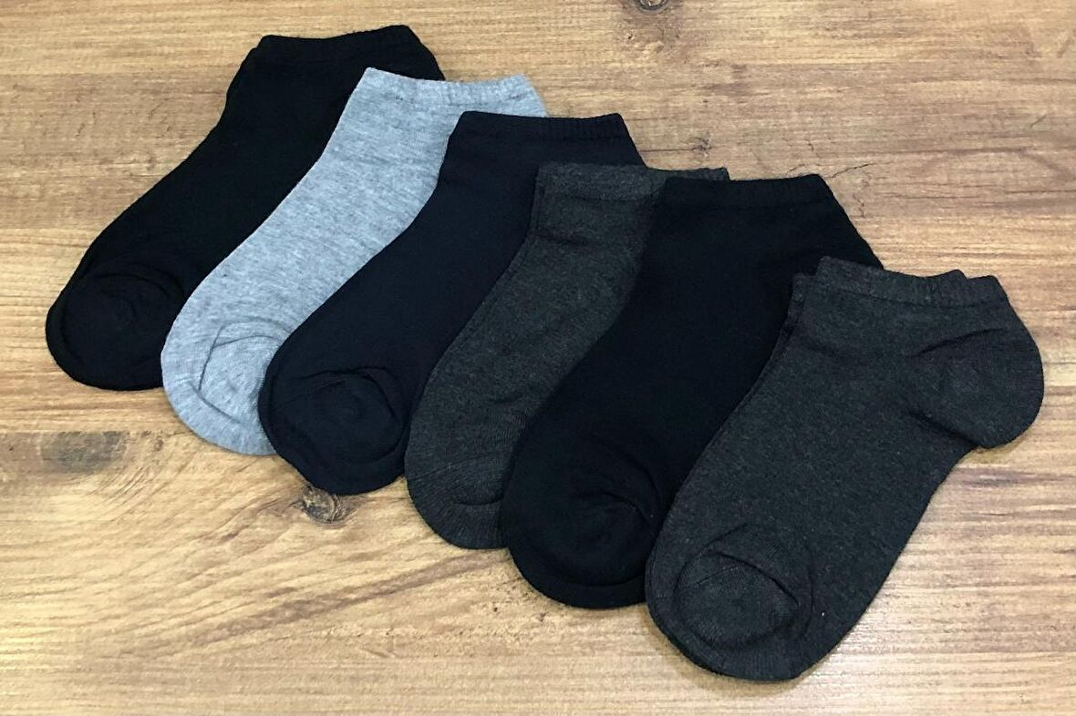  6 Lı Royam Bambu Erkek Dikişsiz Patik Çorap
