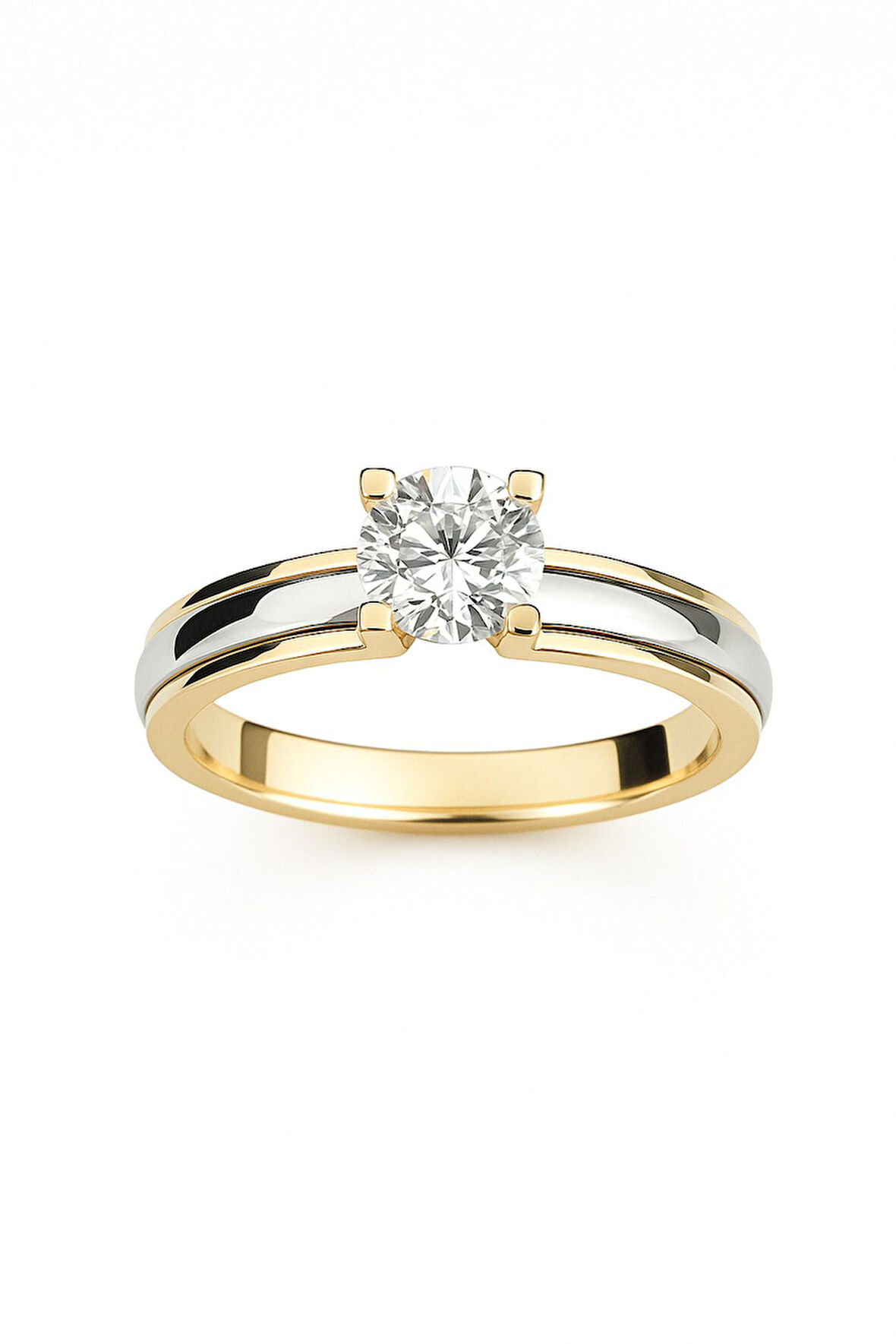 8 AYAR ALTIN TEKTAŞ YÜZÜK 8A131