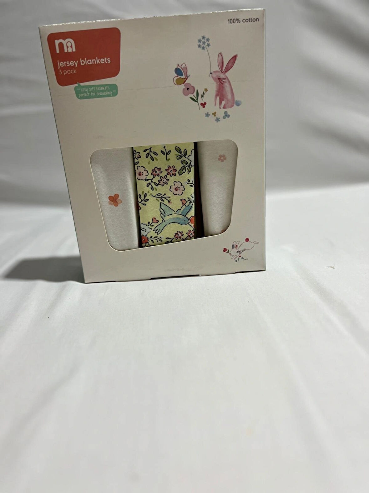 PAMUKBEBEK %100 COTTON 90X100 BASKILI 3LÜ MUSLİN BATTANİYE