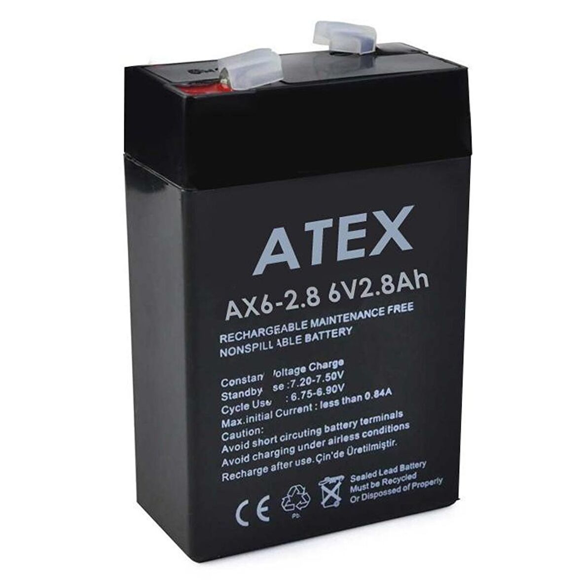 AKÜ 6V 2.8A (6.5X9.5X3.5CM) ATEX