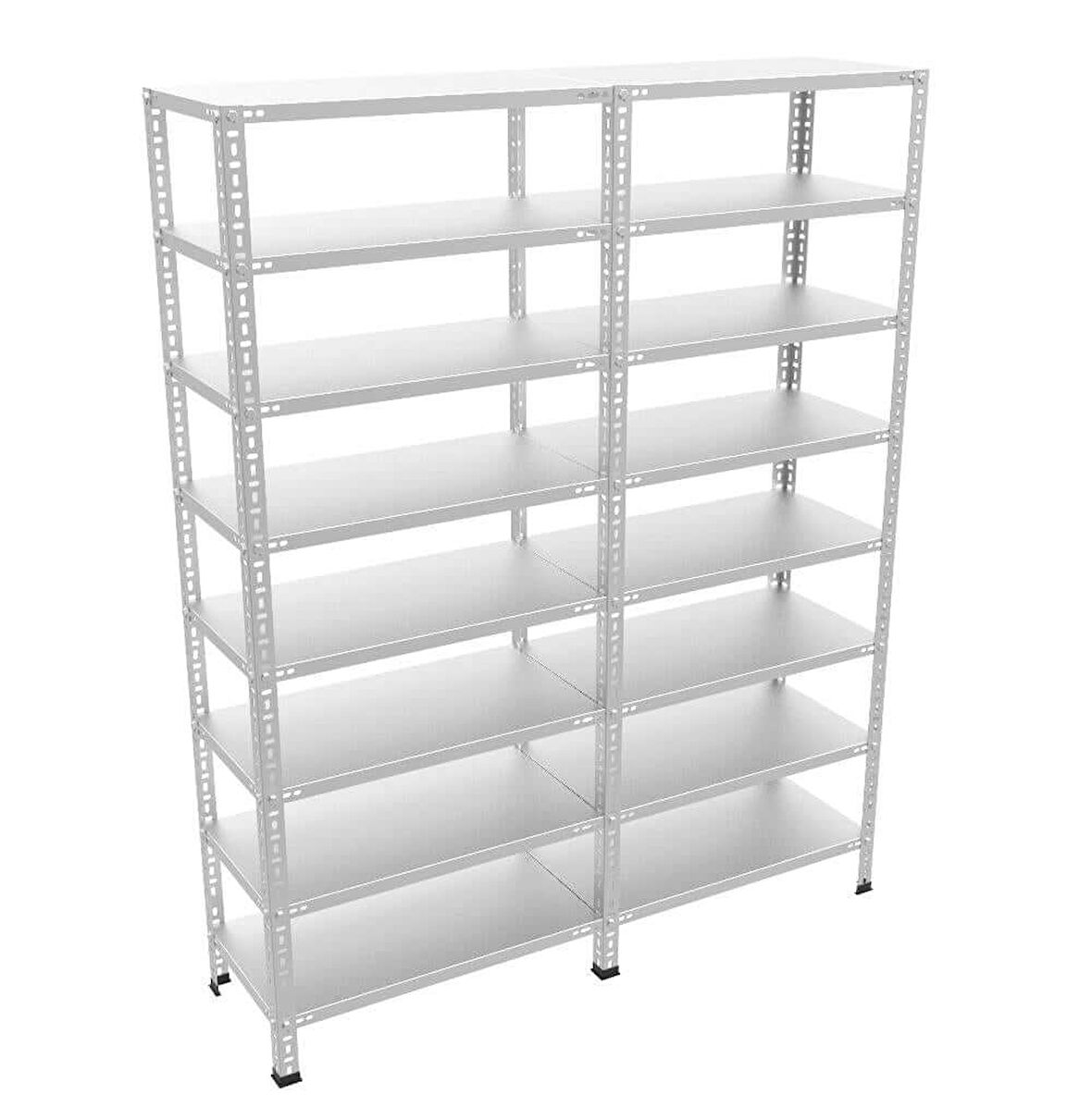 Raffar 8 Katlı Duble Galvaniz Çelik Raf. Depo, Arşiv, Dosya Rafı 0.70 Mm