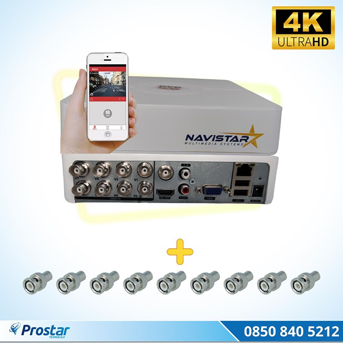 8 Kanal Ekonomik Mobil DVR Kayıt Cihazı Uzaktan İzleme Destekli Hdmi Vga Çıkılşlı