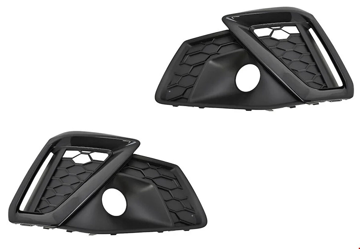 AUDİ - ÖN TAMPON IZGARASI SOL S-LİNE (SİYAH) A4 2020- - 8W0807681M YB9