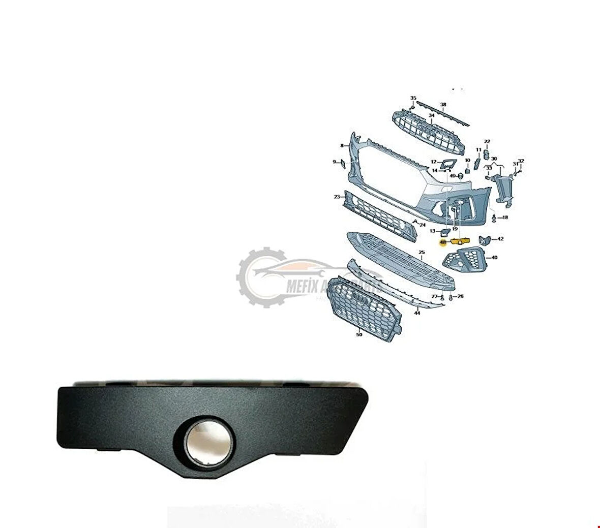 AUDİ - ÖN TAMP.PANJUR BRAKET YUVASI  SOL S-LİNE A4 2020- - 8W0919267L