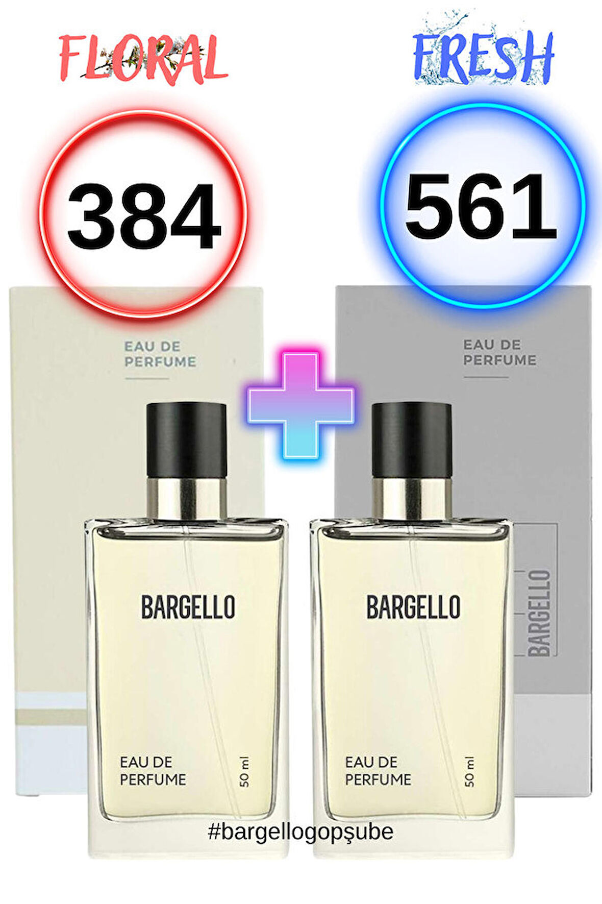 384 Kadın Parfüm Floral 50 ml Edp 561 Erkek Parfüm Fresh 50 ml Edp