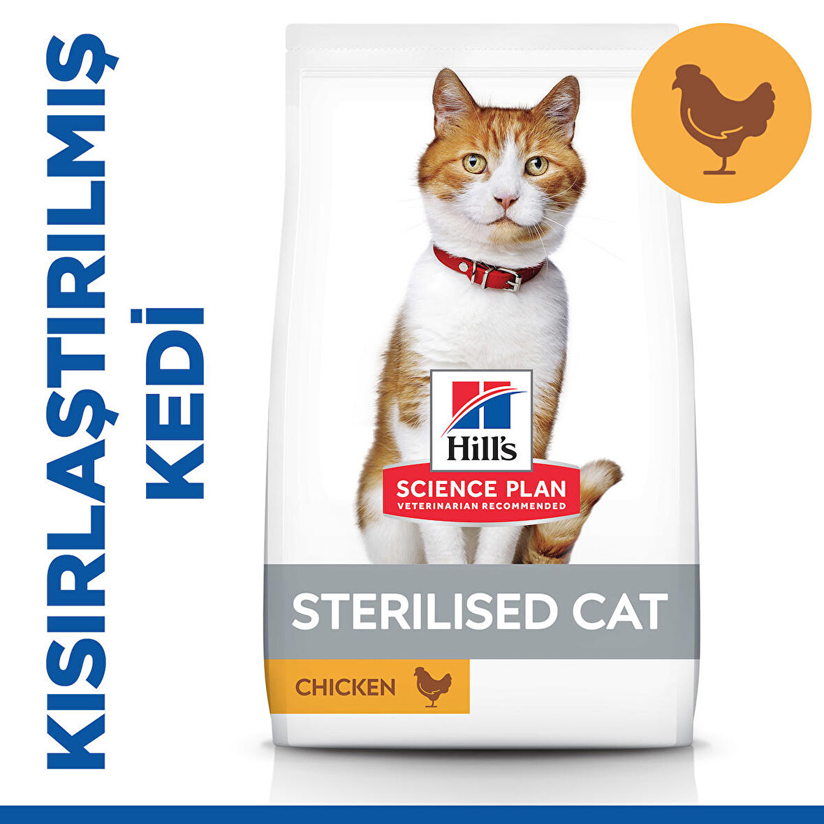 Hill's Sterilised Kısırlaştırılmış Tavuklu Kedi Mamasi 3 Kg