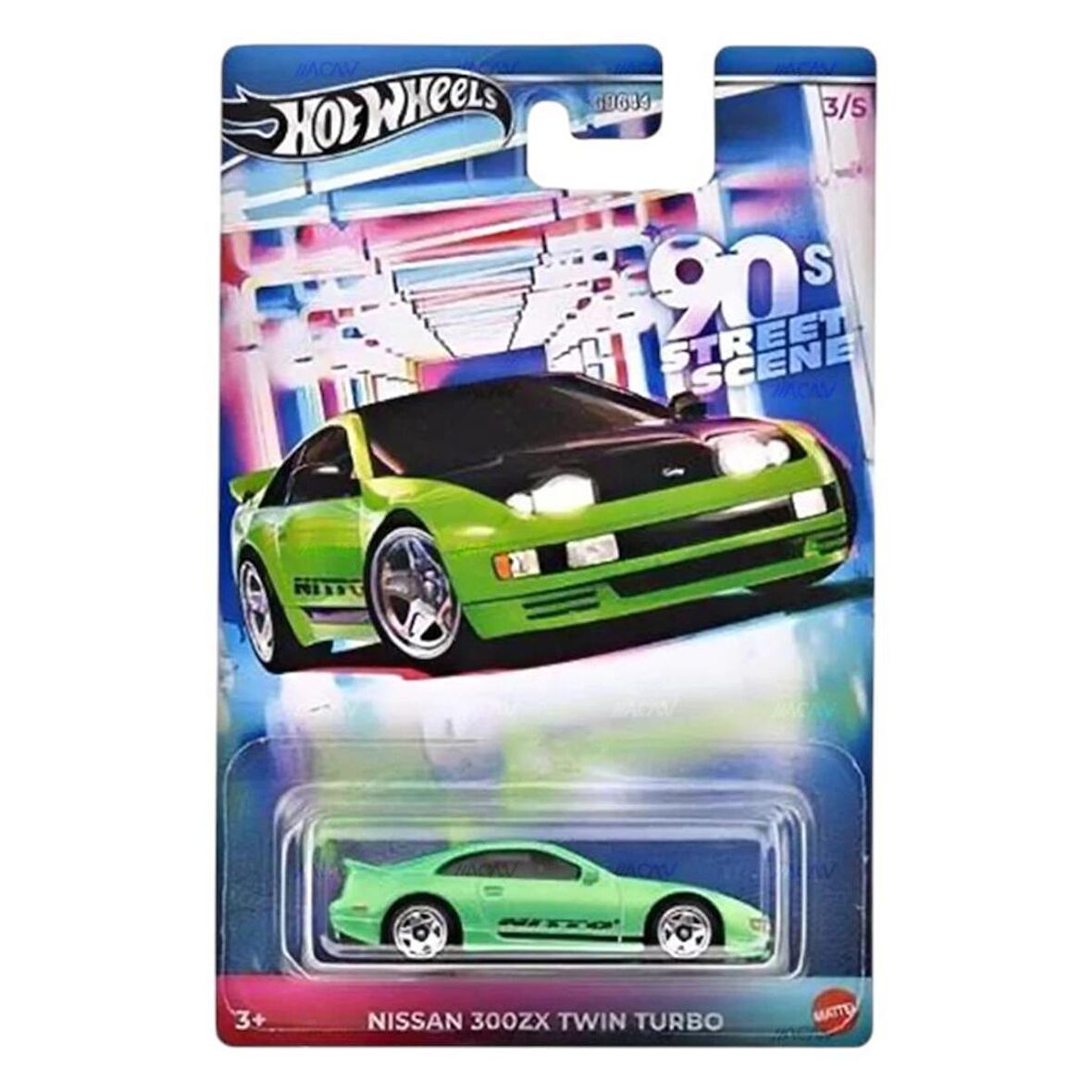 Hot Wheels 90 Lar Sokak Sahnesi Temalı Arabalar NISSAN 300ZX TWIN TURBO JCB59