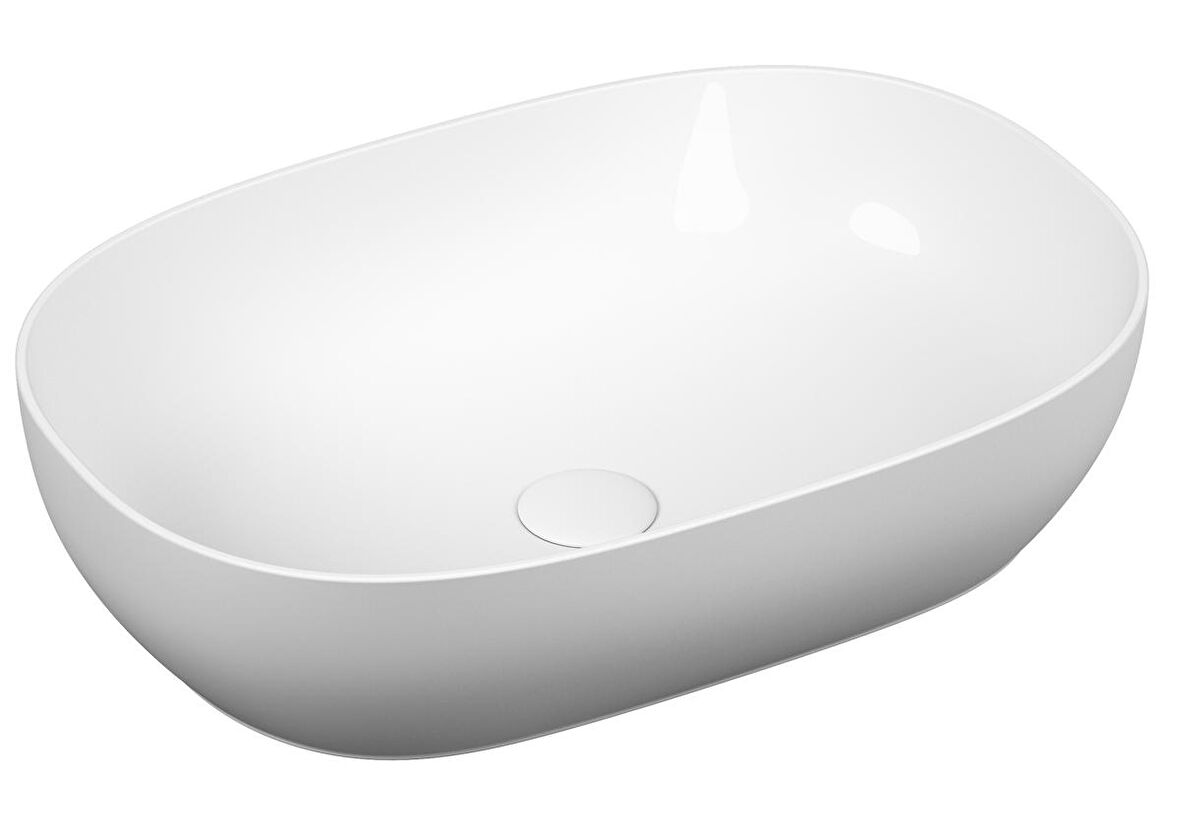 VitrA Outline 5995B403-0016 Oval Lavabo, VitrA Clean, 60 cm, Beyaz