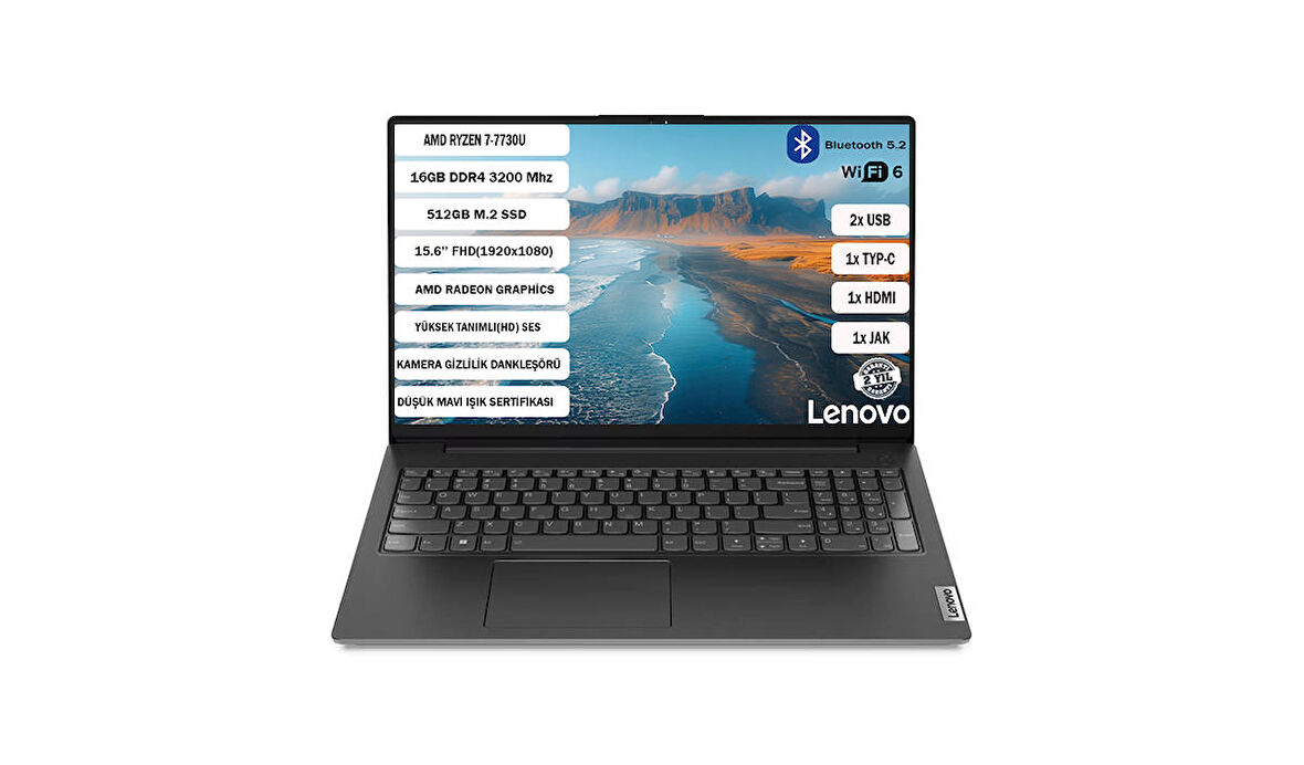 Lenovo V15 G4 ABP Amd Ryzen 7 7730U 16 GB 512 GB SSD 15,6" FHD Freedos 82YY0012TR+165