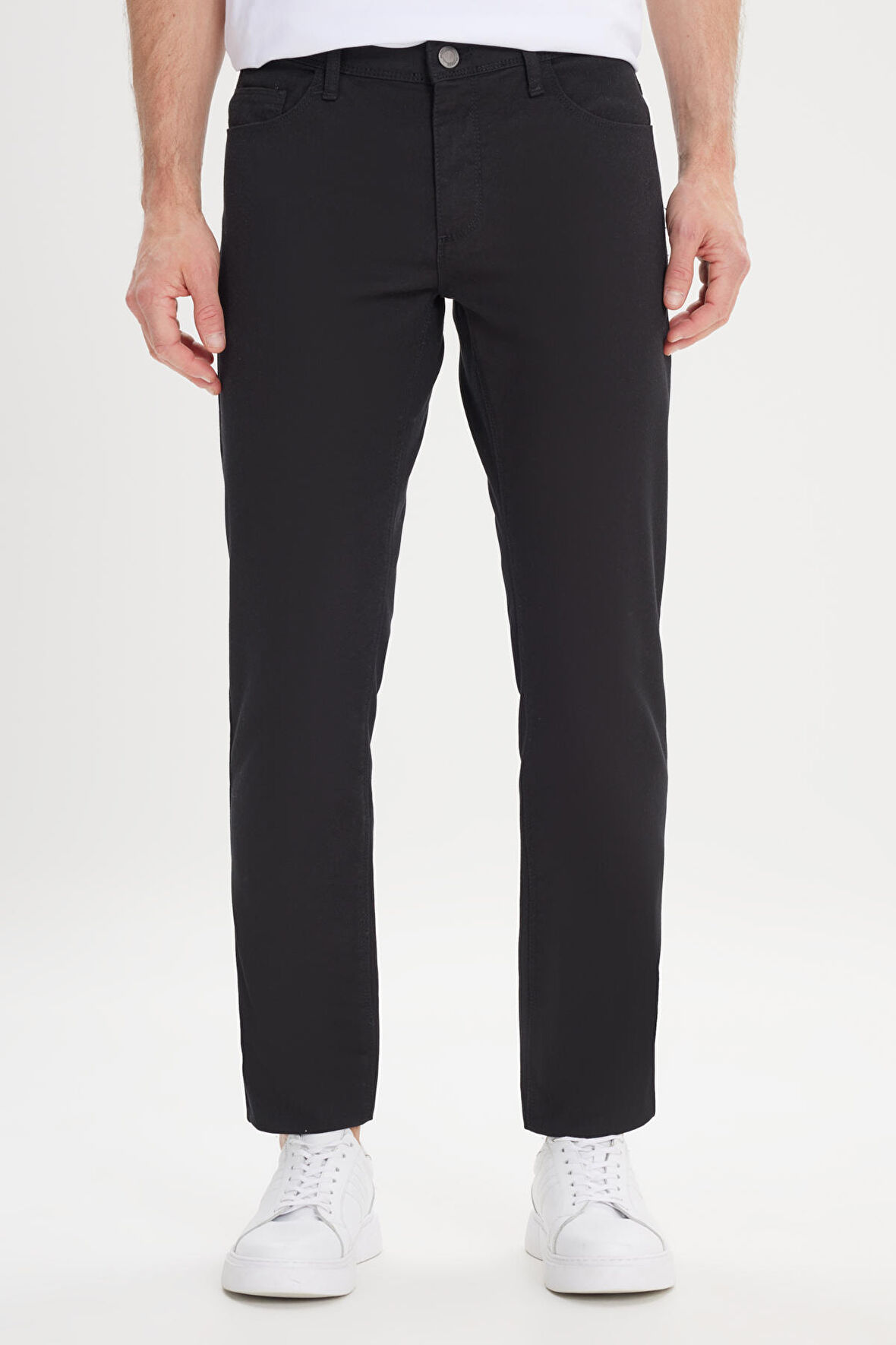 Slim Fit Dar Kesim 5 Cep Armürlü Esnek Pantolon