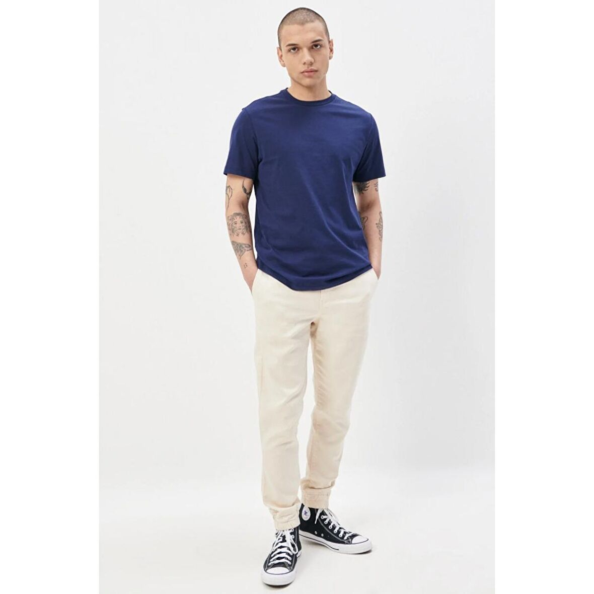 Regular Fit Rahat Kesim %100  Pamuk Kısa Kollu Crew Neck Tişört