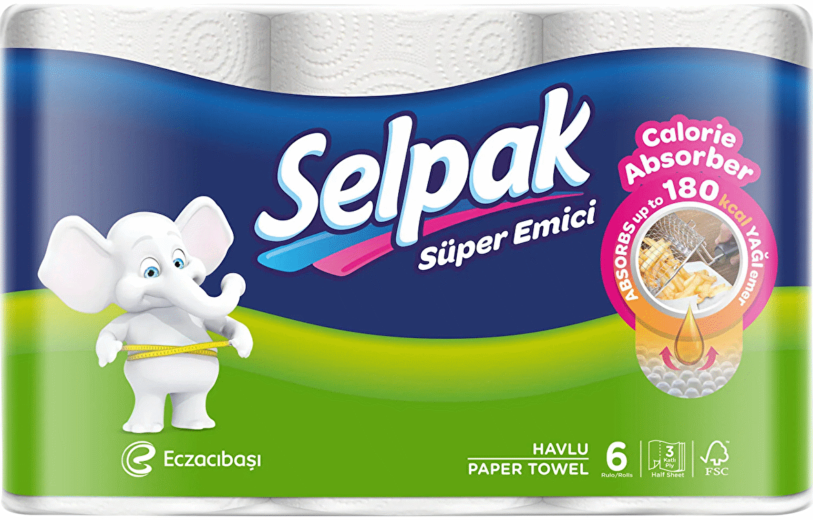 SELPAK YAĞ EMİCİ HAVLU 6LI