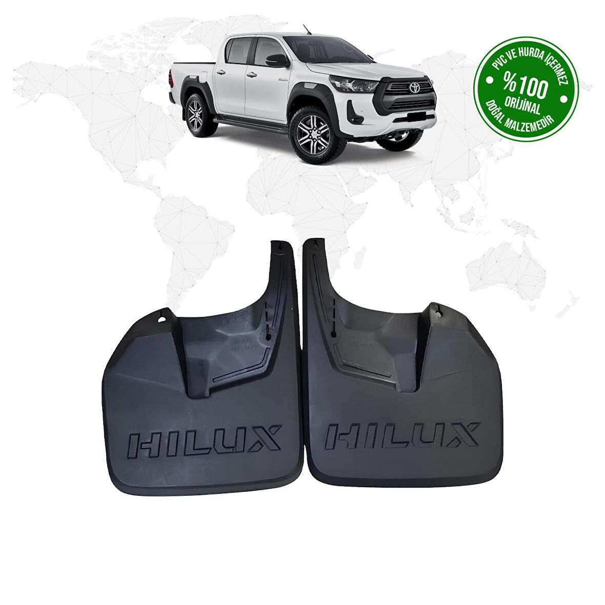 Toyota Hilux 2015 Model Ve Sonrası Ön 2'li Paçalık (ÇAMURLUK - TOZLUK)