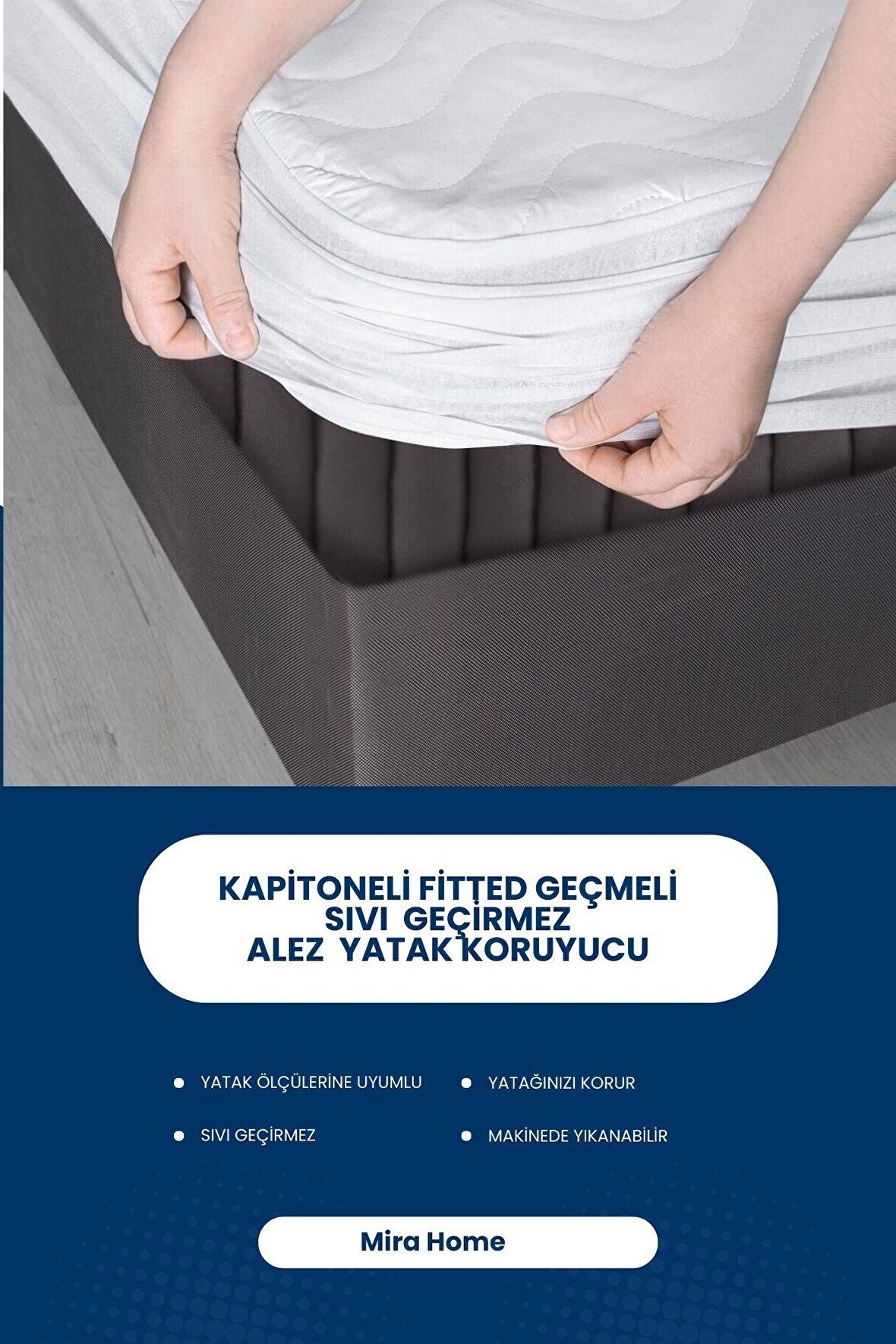 Hepsine Rakip 120 x 200 Su Geçirmez Alez Beyaz