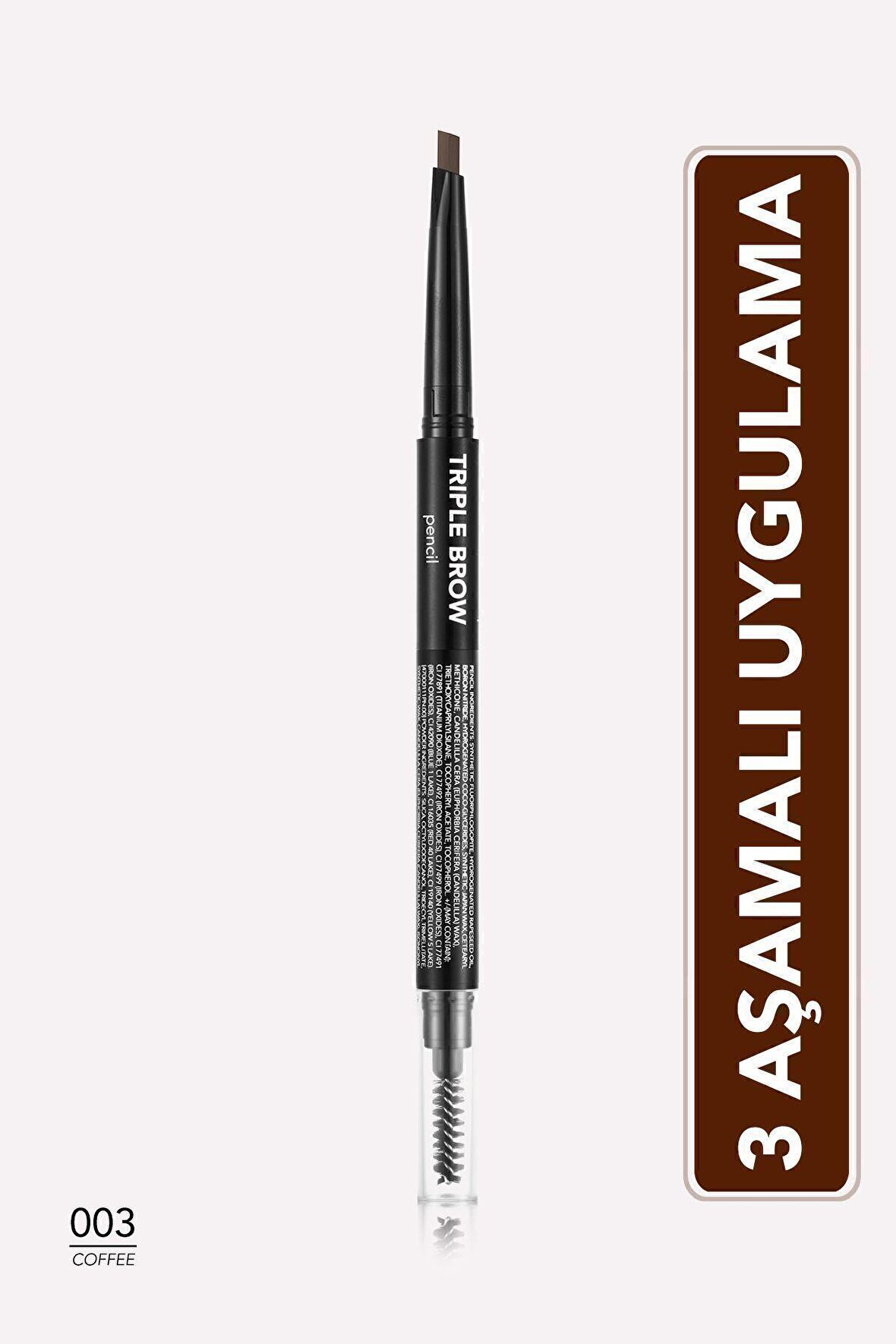 Flormar Triple Brow 3'ü 1 Arada Kremsi Dokulu Kaş Makyaj Kalemi