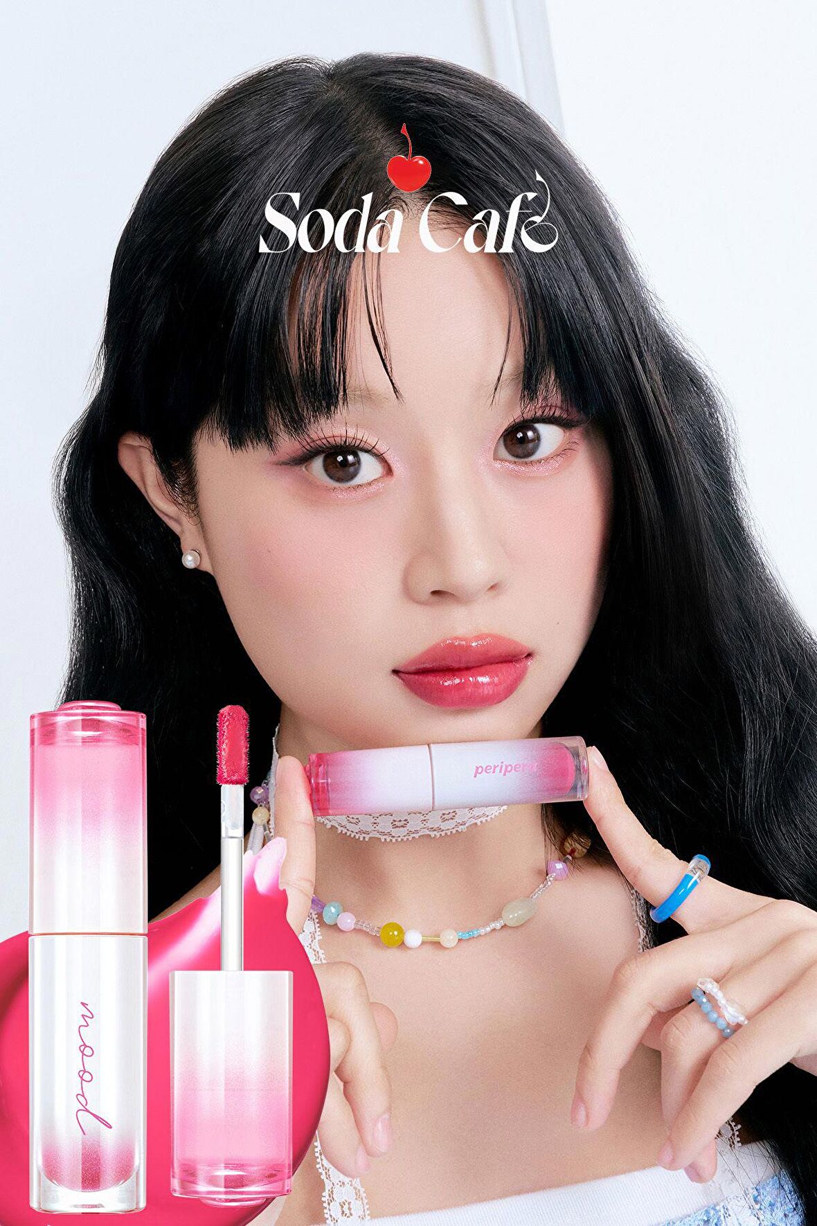Kalıcı, Parlak Pigmentli Peripera Ink Mood Glowy Tint (#25 Hot Strawberry) (Soda Cafe)
