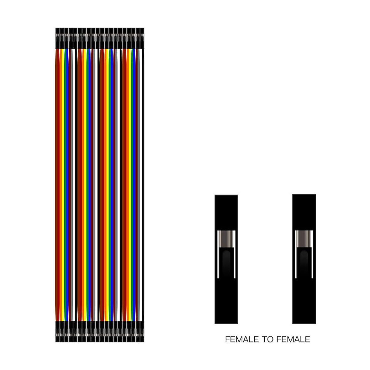 40 Pin Dişi - Dişi Dupont Kablo - 30cm