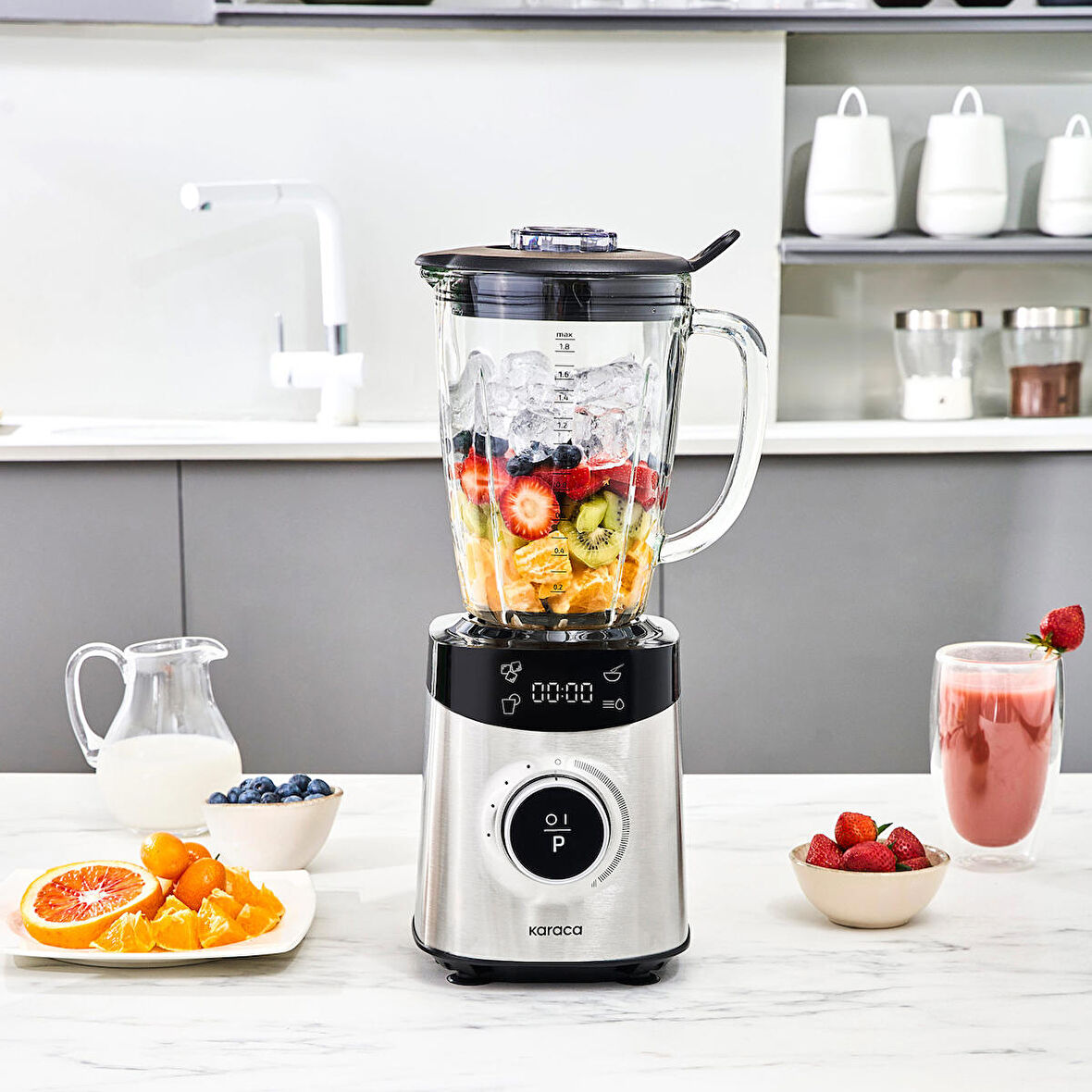 Karaca Dijital Ekran İnox Smoothıe Blender 1800 W