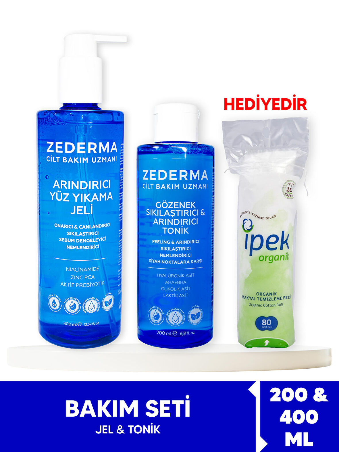 Bakım Seti:  Arındırıcı Yüz Yıkama Jeli + Gözenek Sıkılaştırıcı & Arındırıcı Tonik