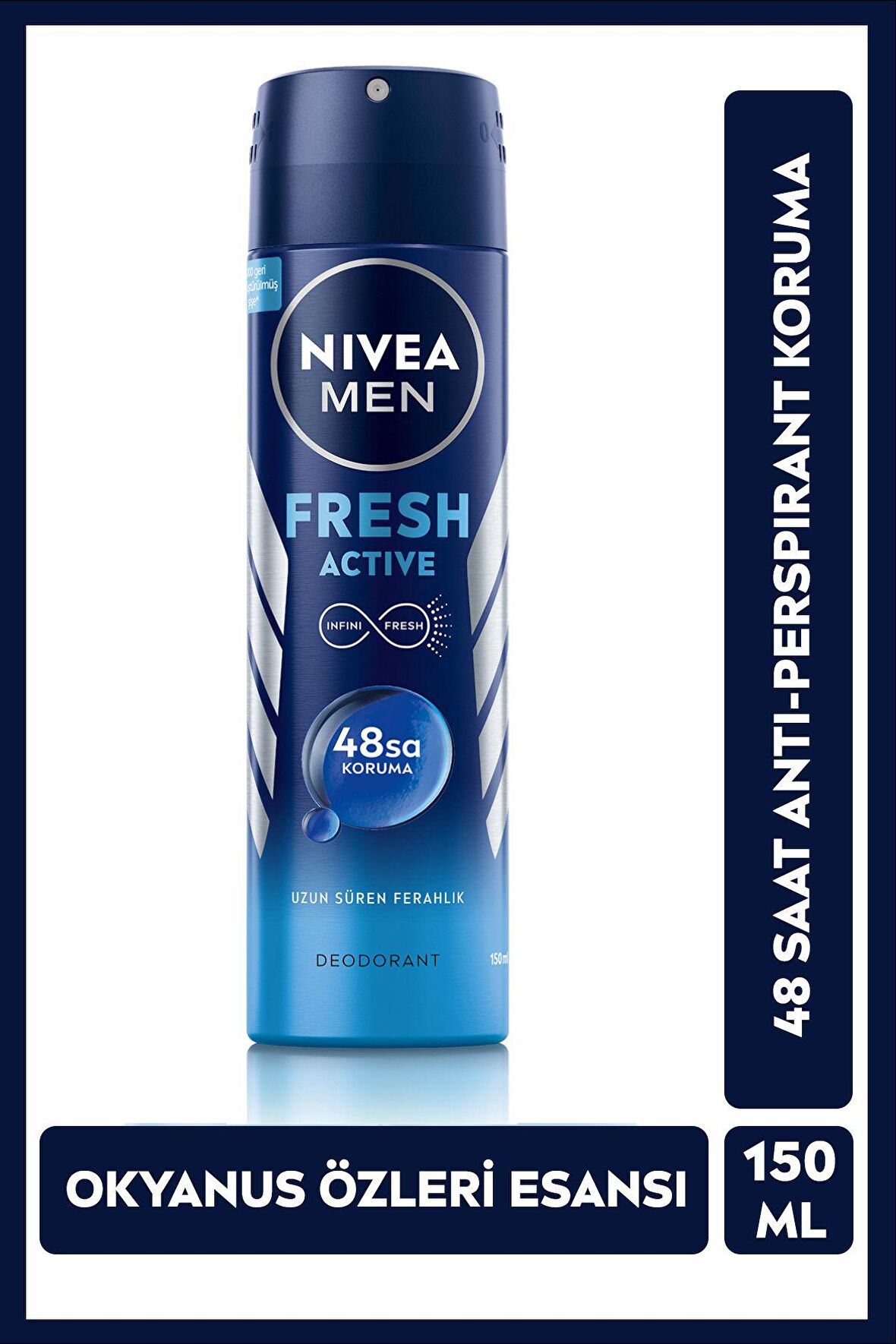 Nivea Men Fresh Active Sprey Deodorant 150 Ml