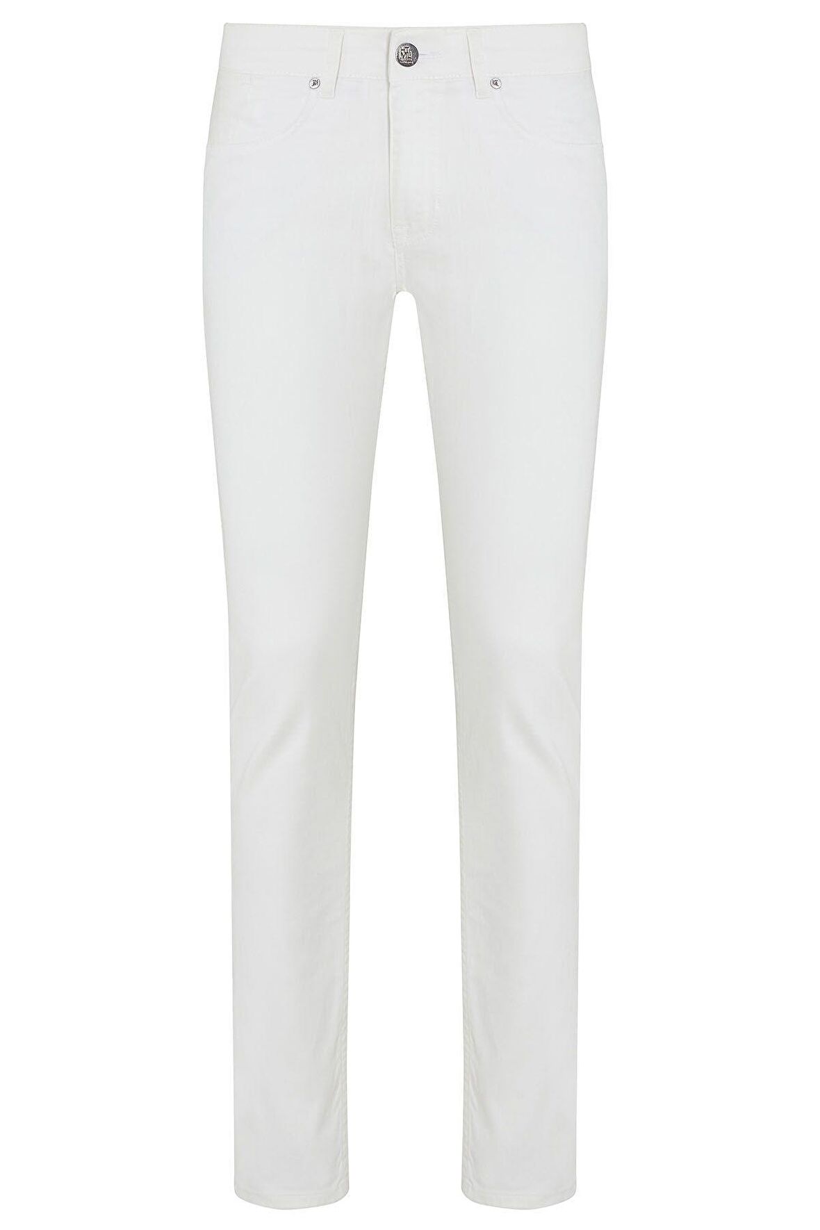 Beyaz Slim Fit Spor Pantolon | 33