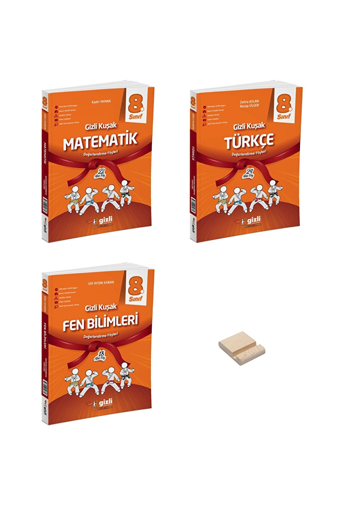 LGS 8. Sınıf Gizli Kuşak Matematik Fen Bilimleri ve Türkçe Değerlendirme Föyleri (Deneme) 3lü Set