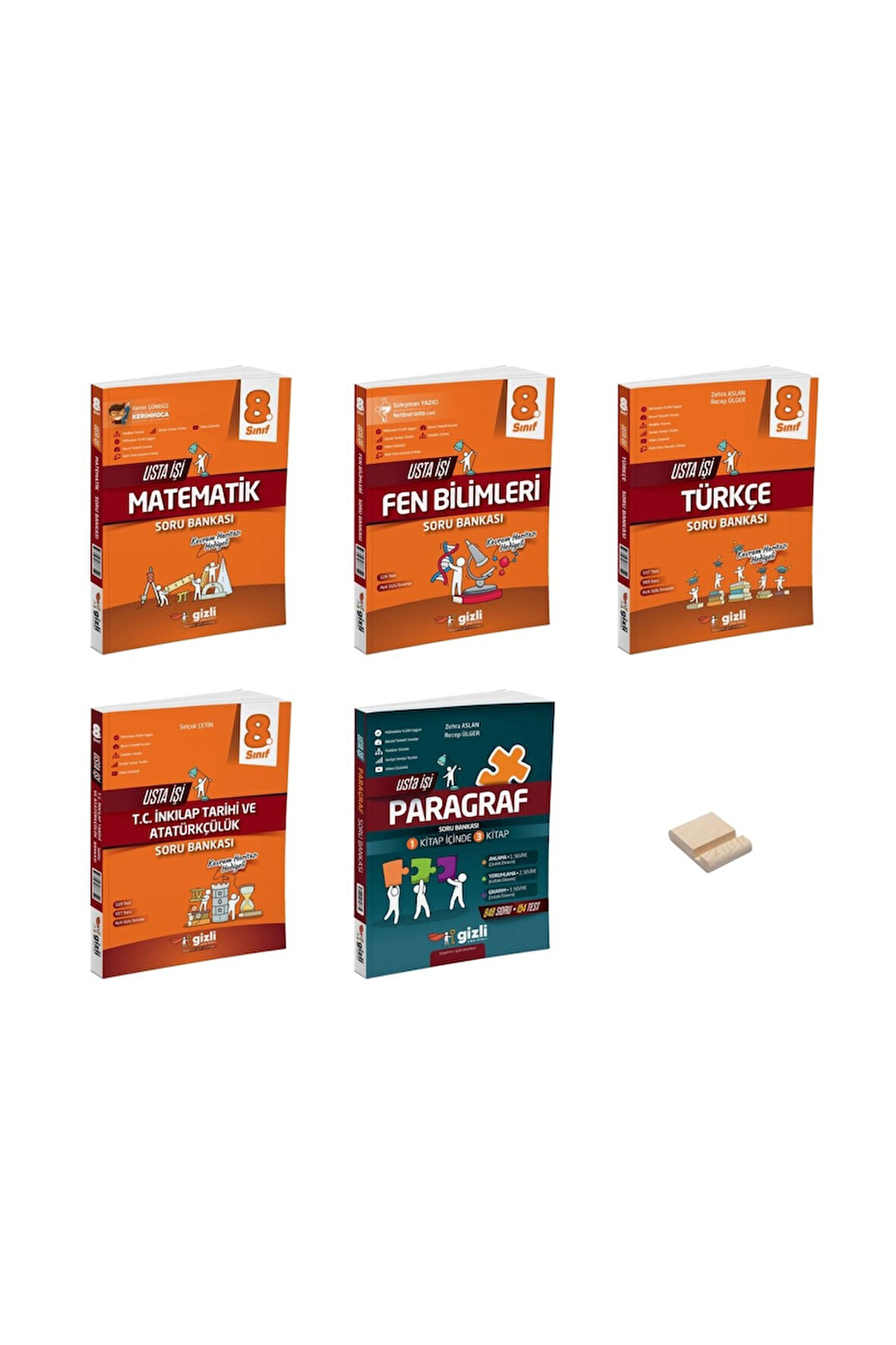 LGS 8. Sınıf Usta İşi Matematik Fen Türkçe İnkılap ve Paragraf Soru Bankası 5li Set