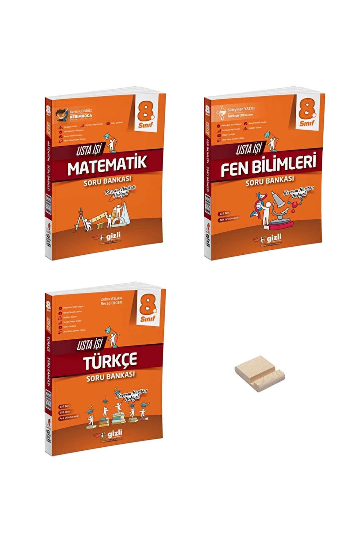 LGS 8. Sınıf Usta İşi Matematik Fen Bilimleri ve Türkçe Soru Bankası 3lü Set