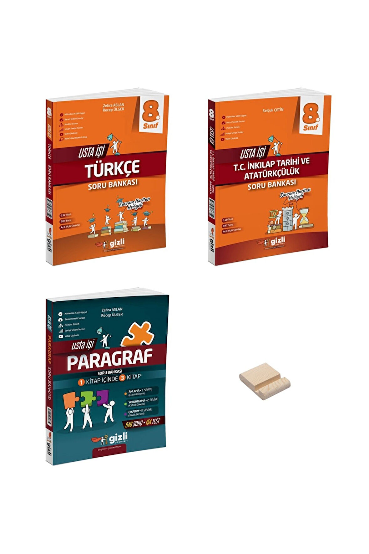 LGS 8. Sınıf Usta İşi Türkçe İnkılap ve Paragraf Soru Bankası 3lü Set