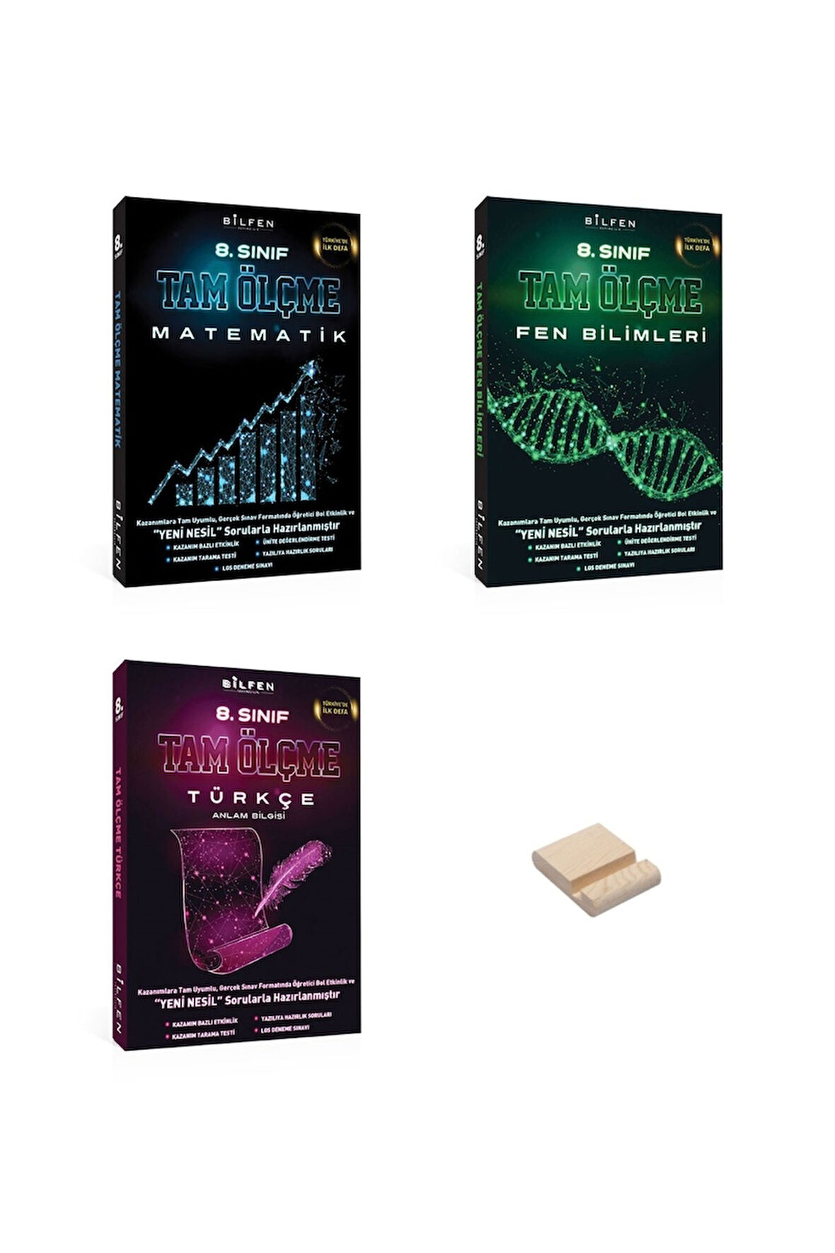 LGS 8. Sınıf Tam Ölçme Etkinlikli Matematik Fen Bilimleri ve Türkçe 3lü Set Soru Bankası