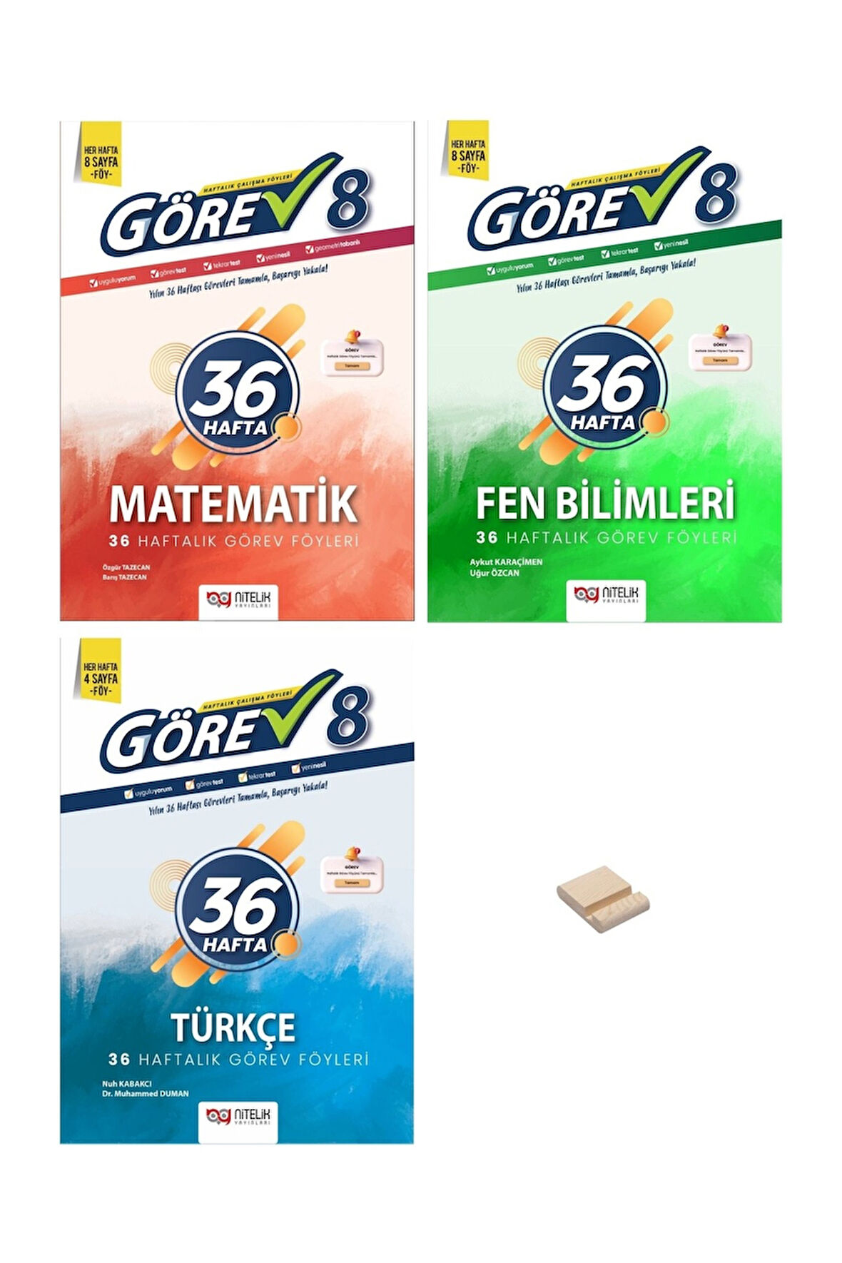 LGS 8. Sınıf Matematik Fen ve Türkçe 3lü Set 36 Haftalık Görev Föyleri