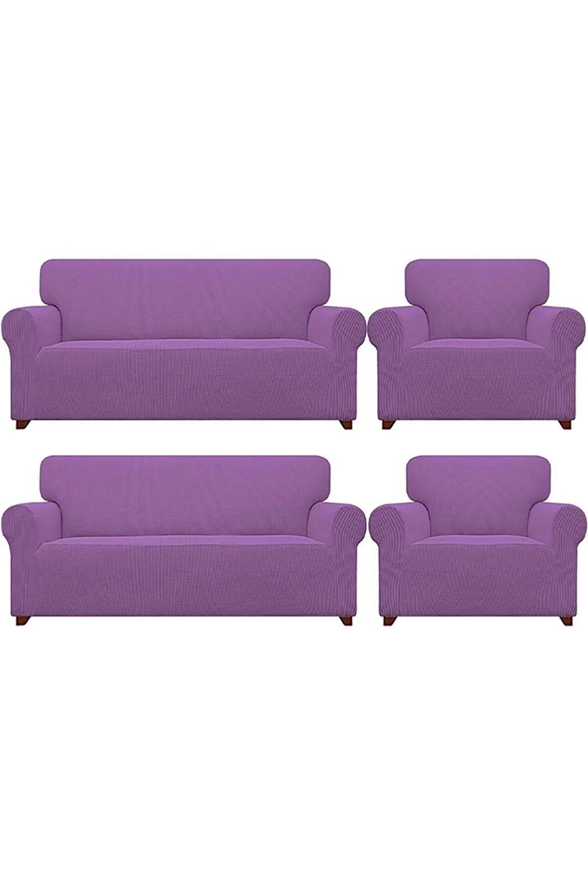 Likrali Koltuk, Kanepe, Çekyat Örtüsü Lastikli, Bambu Desen3+3+1+1