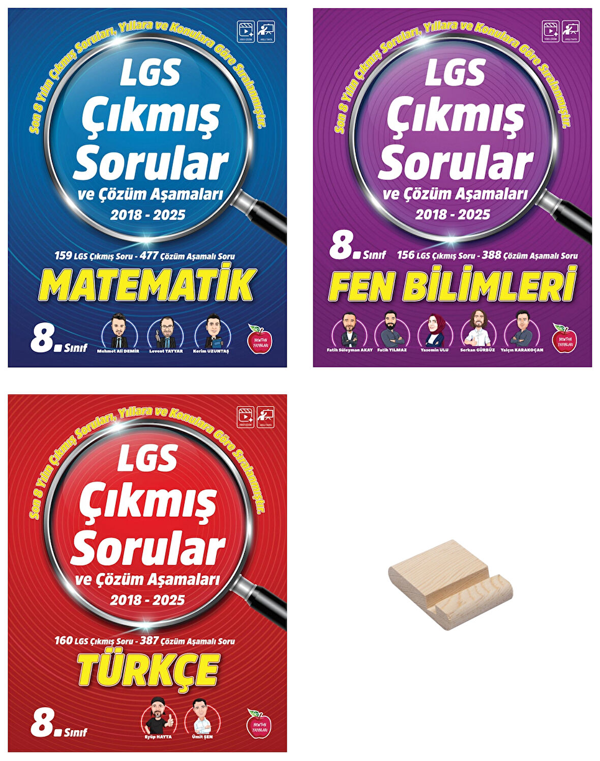 LGS 8. Sınıf Çıkmış Sorular Matematik Fen Bilimleri ve Türkçe + Teşefon Standı