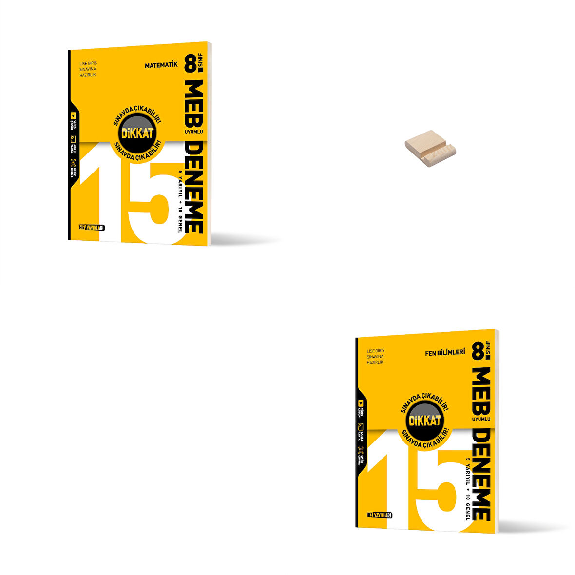 Hız LGS 8. Sınıf Matematik ve Fen Bilimleri MEB Uyumlu Deneme Sınavı + Telefon Standı