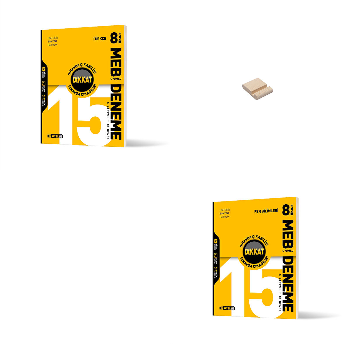 Hız LGS 8. Sınıf MEB Uyumlu Türkçe ve Fen Bilimleri Deneme Sınavı + Telefon Standı