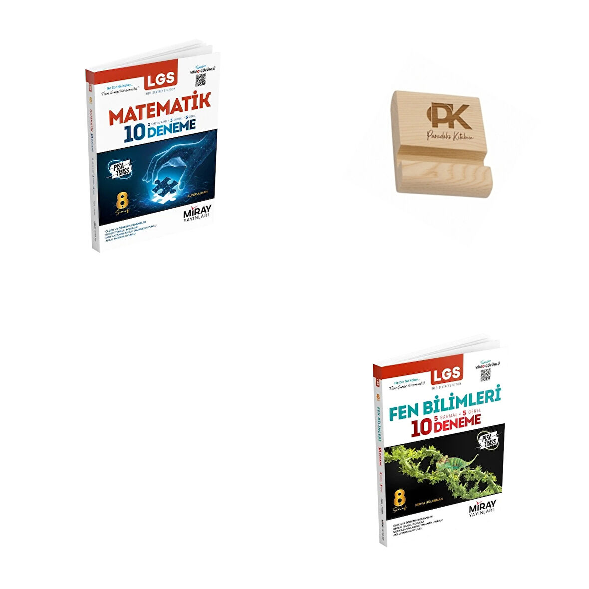 Miray LGS 8. Sınıf Matematik ve Fen Bilimleri Denemeleri + Telefon Standı