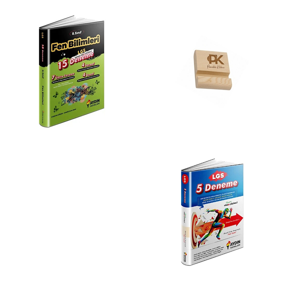 Aydın LGS 8. Sınıf Fen Bilimleri (15li) ve 5 Tüm Dersler Denemeleri + Telefon Standı