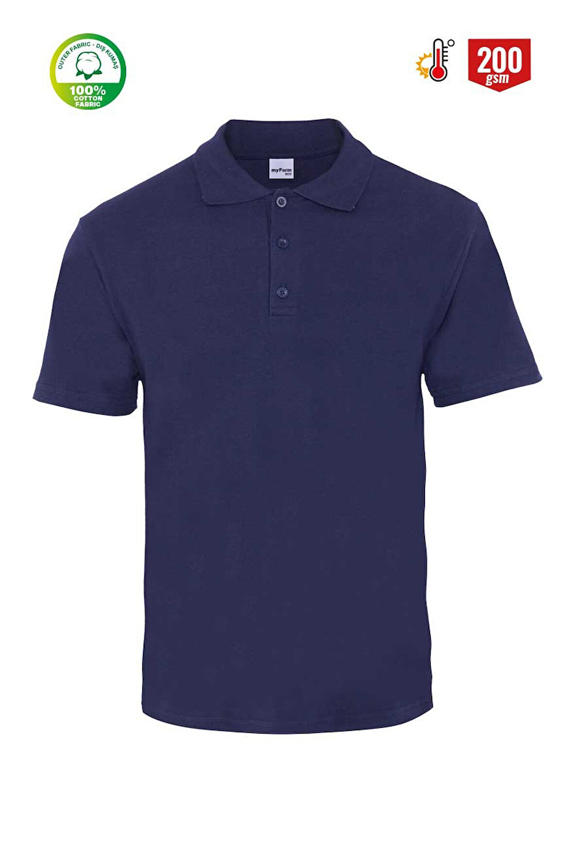 Myform 8101 Eco Polo Yaka Kısa Kol Lacivert t-shirt
